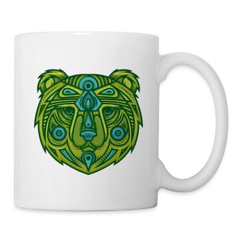 ours design tribal - Mug blanc - blanc - Droite