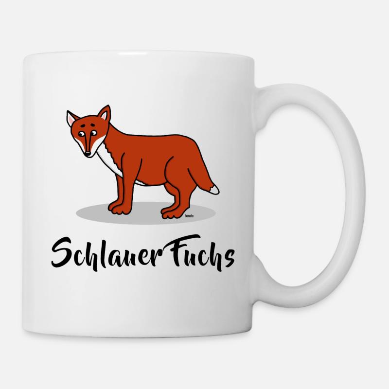 Schlau Intelligent - Schlauer Fuchs - Tasse - Weiß