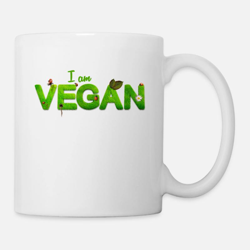 I am vegan - Tasse - Weiß