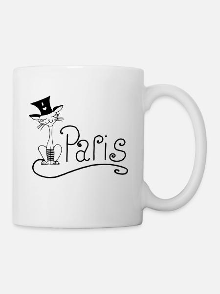 Chat paris - Mug blanc - blanc