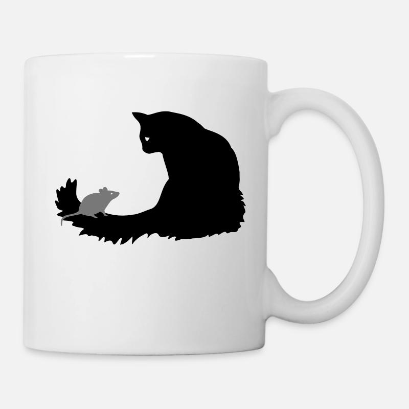 Katze und maus - Tasse - Weiß