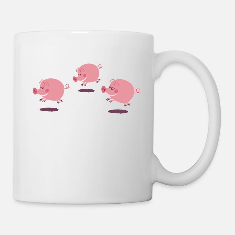 petits cochons - Mug blanc - blanc