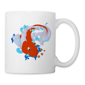 Koi Karpfen - Tasse - Weiß - Rechts