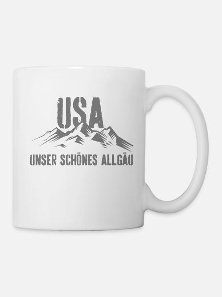 USA Unser schönes Allgäu Geschenk Idee - Tasse - Weiß