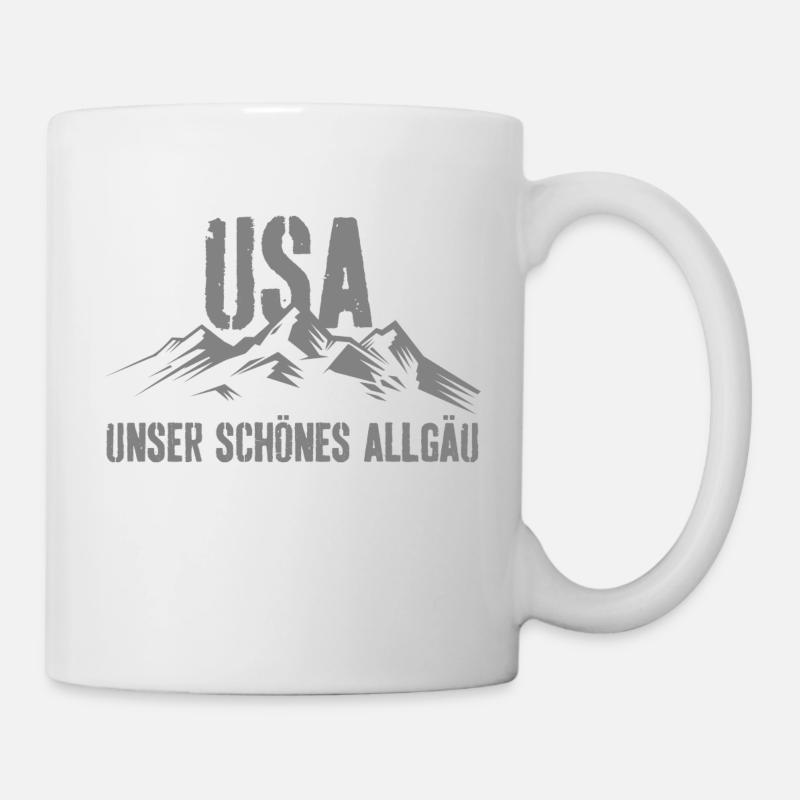 USA Unser schönes Allgäu Geschenk Idee - Tasse - Weiß