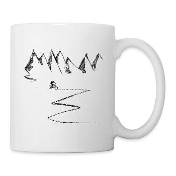 MTB Mountainbike Radsport Berge - Tasse - Weiß - Rechts