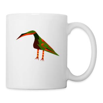fantaisie oiseau - Mug blanc - blanc - Droite