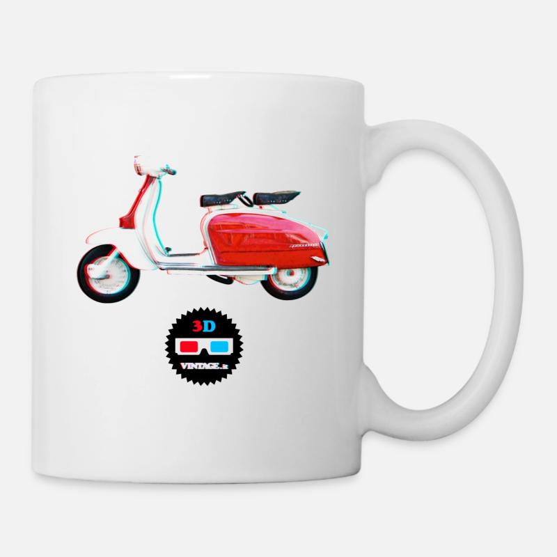 Vintage - Lambretta 3D - Tasse - Weiß