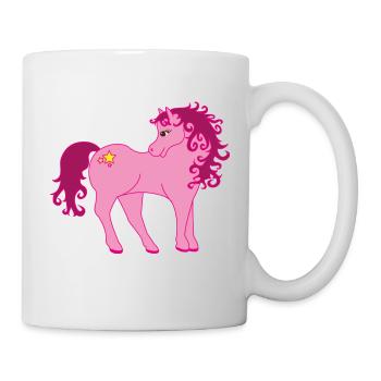 Pink Pony, Fohlen, Star Pony, Pferd - Tasse - Weiß - Rechts