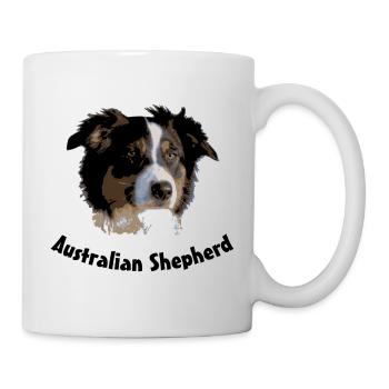 australian shepherd aussie hund hüte hüten border - Tasse - Weiß - Rechts