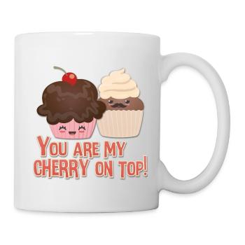 tu es ma cerise sur le gâteau - tu es la cerise sur le gâteau - Mug blanc - blanc - Droite