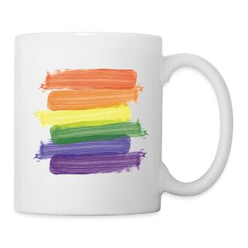 Rainbow Paint Brushes (Strokes) - Mug - white - Right