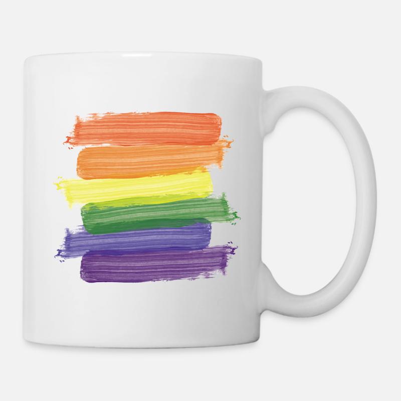 Pennelli arcobaleno (tratti) - Tazza - bianco