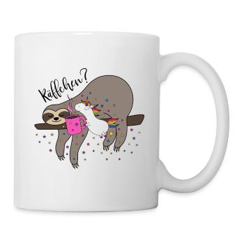 Coffee Unicorn Sloth Coffee Coffee Cup Office - Mug - white - Right