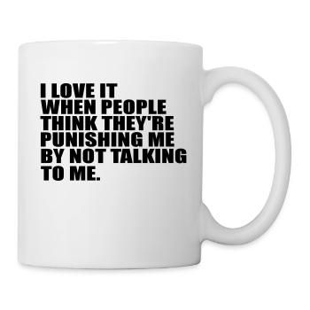 je l'aime citation drôle - Mug blanc - blanc - Droite