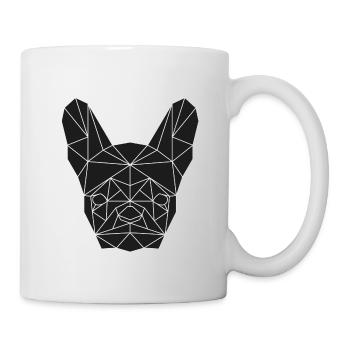 Französische Bulldogge - Tasse - Weiß - Rechts