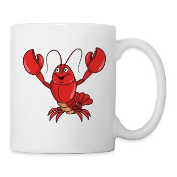 Funny Cute Lobster Marine Crustaceans - Mug - white - Right