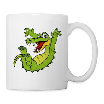 Funny Cute Cool Alligator Crocodile - Mug - white - Right