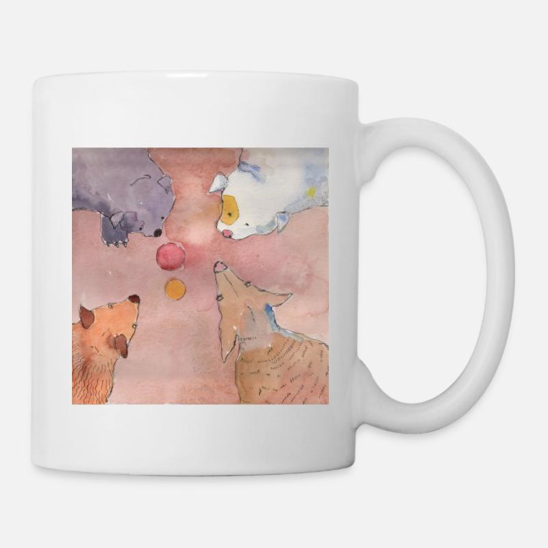 Wer bekommt den Ball - Tasse - Weiß