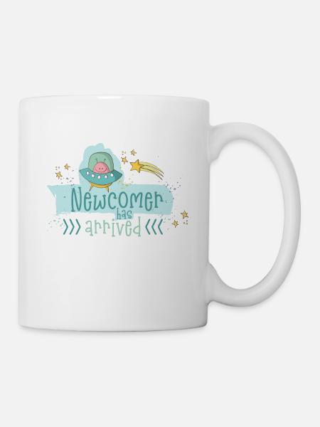 Naissance d'un bébé: nouveau venu - Un garçon est né - Mug blanc - blanc