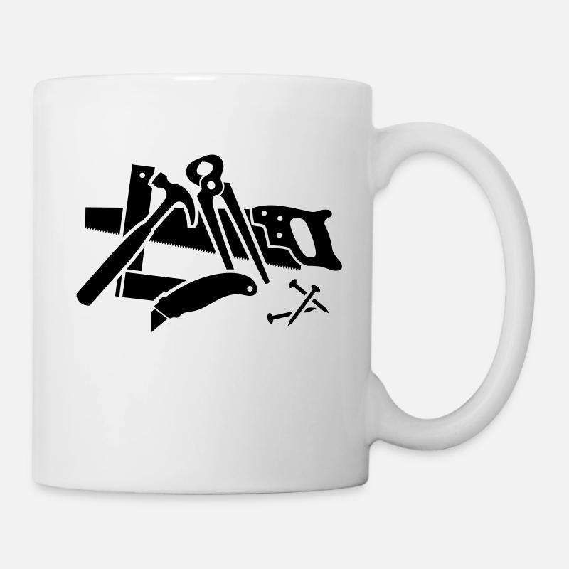Outils bricolage Menuisier Charpentier - Mug blanc - blanc