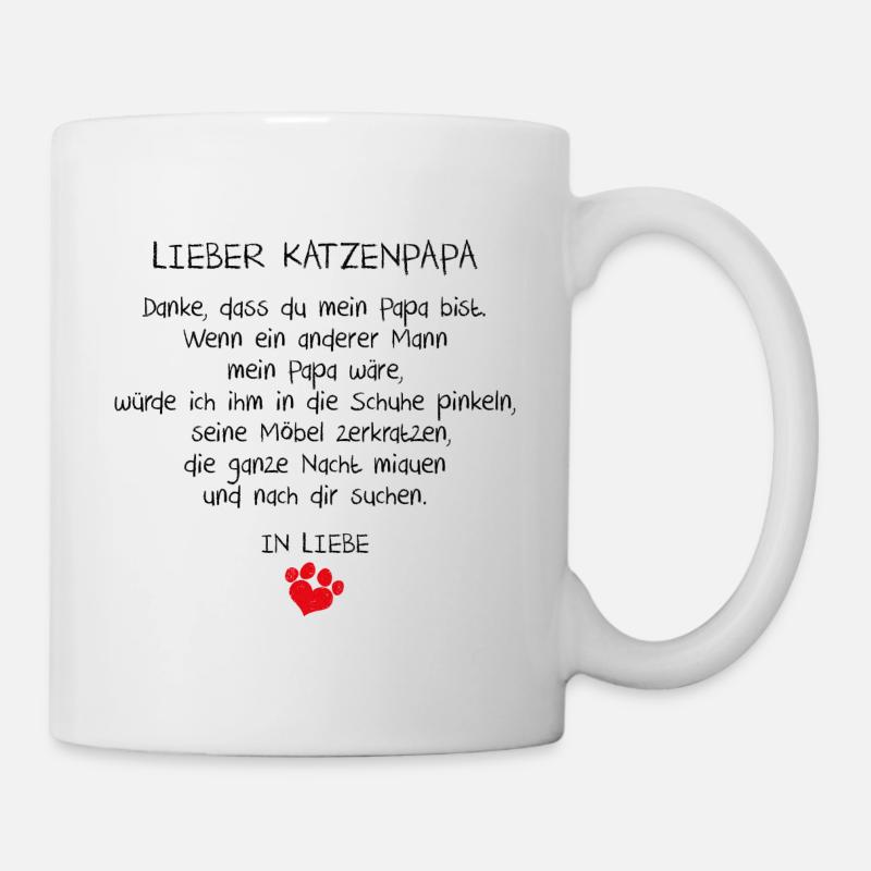 Lieber Katzenpapa - Tasse - Weiß