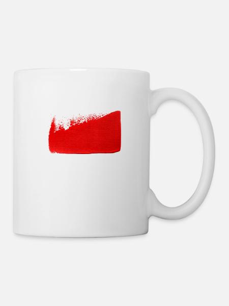 Rote Farbe - Tasse - Weiß