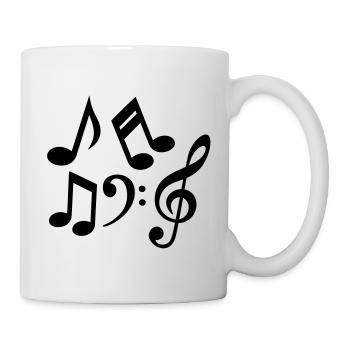 Musik Noten - Tasse - Weiß - Rechts