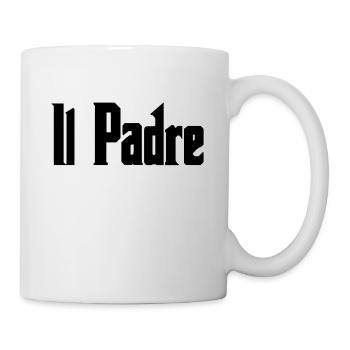 Il Padre, schwarz, Text - Tasse - Weiß - Rechts