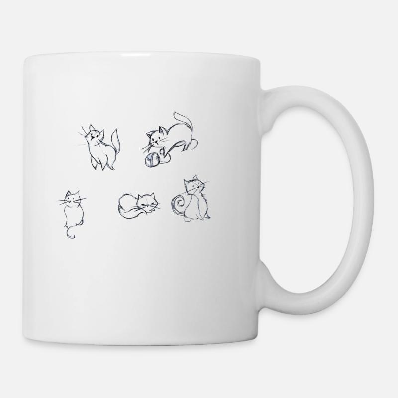 Katzen - Tasse - Weiß