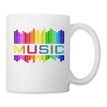 Musique l’égaliseur arc-en-ciel danse concert de rock - Mug blanc - blanc - Droite