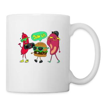 Rejoignez-nous pour un barbecue - Mug blanc - blanc - Droite