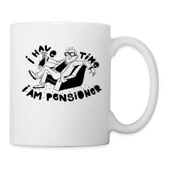I HAVE TIME I AM PENSIONER - Mug blanc - blanc - Droite