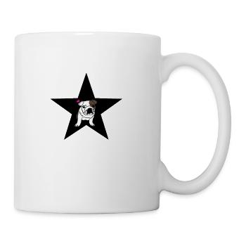 Stern,Bulldogge - Tasse - Weiß - Rechts