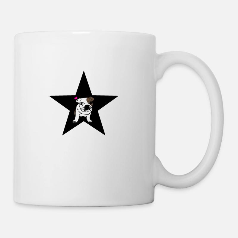 Star,Bulldog - Mug - white