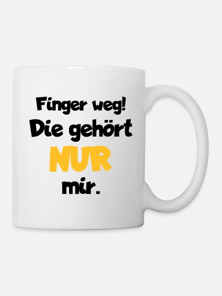 Finger away, that only belongs to me - Mug - white