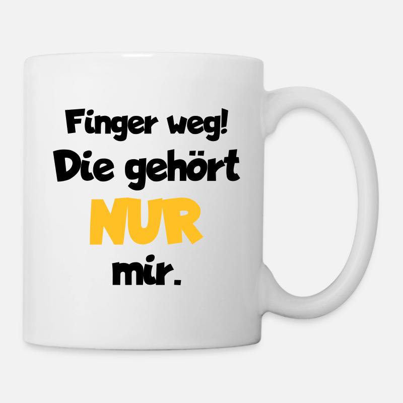 Finger away, that only belongs to me - Mug - white