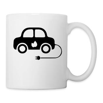 Voiture électrique cadeau de l'électricité pour la mobilité électrique - Mug blanc - blanc - Droite