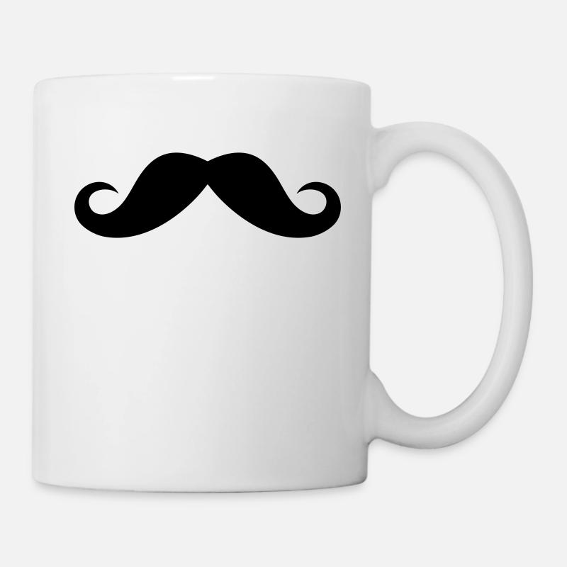Moustache - Mug blanc - blanc