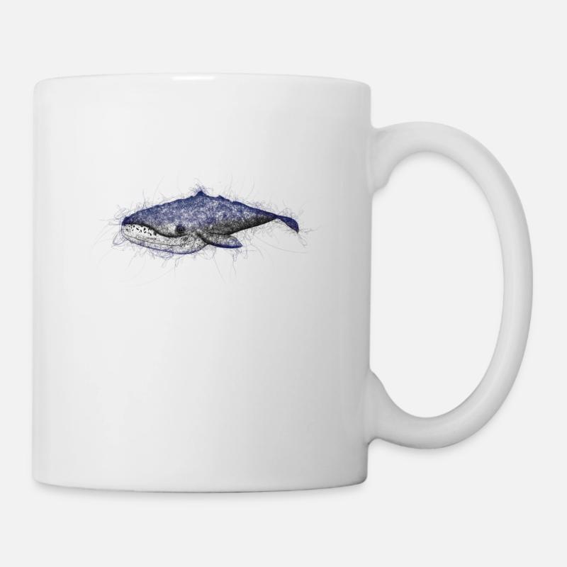 Zeichnung Wal - Tasse - Weiß