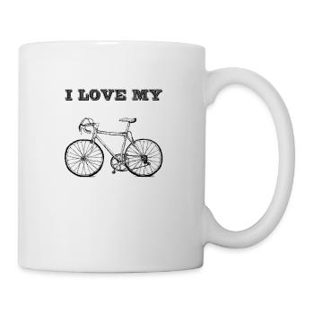 I love my bike - Tasse - Weiß - Rechts