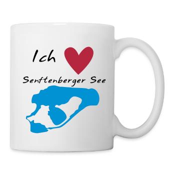Ich liebe den Senftenberger See - Tasse - Weiß - Rechts