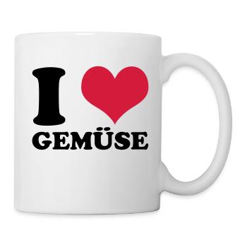 I Love Gemüse - Tasse - Weiß - Rechts