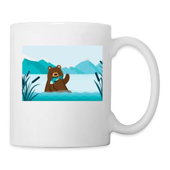 Der Grizzly Bär - Tasse - Weiß - Rechts