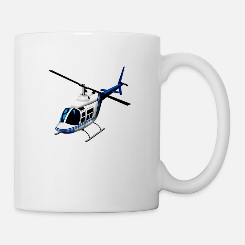 Hubschrauber - Tasse - Weiß