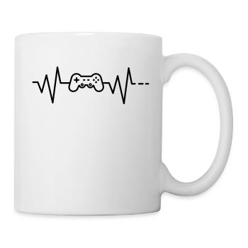 Heartbeat Gaming / Gamer / Conroller / Gamepad - Mug - white - Right