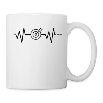 Darts de battement de coeur / Dart / Sport / Dart / Slice - Mug blanc - blanc - Droite
