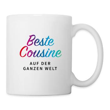 beste Cousine - Tasse - Weiß - Rechts