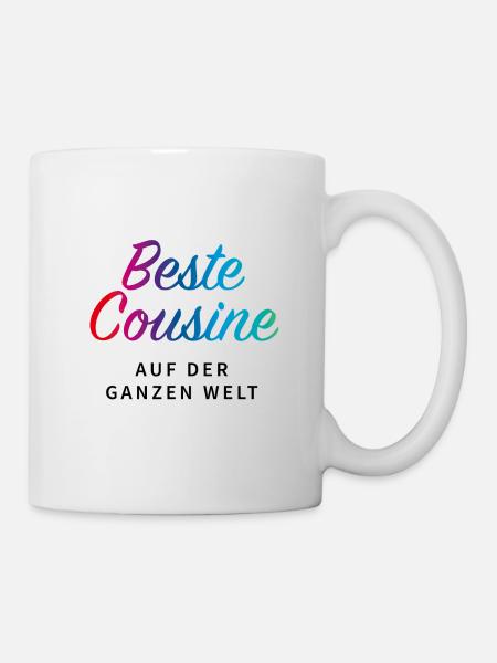 beste Cousine - Tasse - Weiß