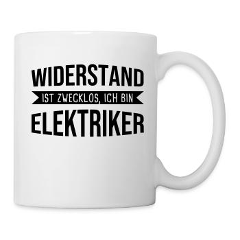 La résistance est inutile Je suis électricien - Mug blanc - blanc - Droite